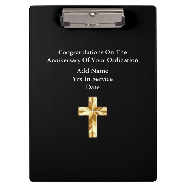 Personalisierter Stationary Priest Nun Clergy Kath Klemmbrett (Vorderseite)