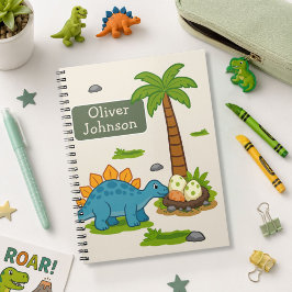 Personalisierter Stegosaurus Süßer Dinosaurier-Sch Notizblock