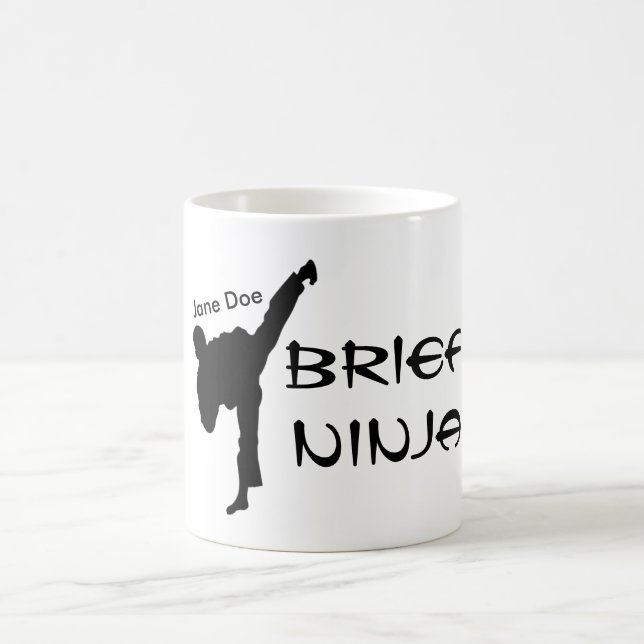 Personalisierter Steno kurzer Ninja Kaffeetasse (Mittel)