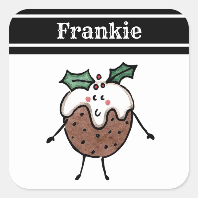 Personalisierter Sticker für den Weihnachtsbaum (Vorderseite)