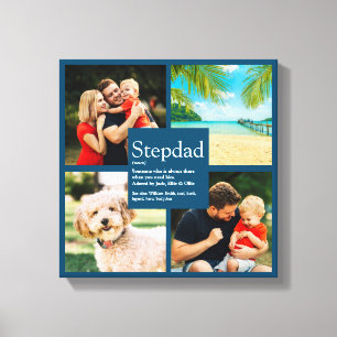Personalisierter Stiefvater-Name Definition 4 Foto Leinwanddruck
