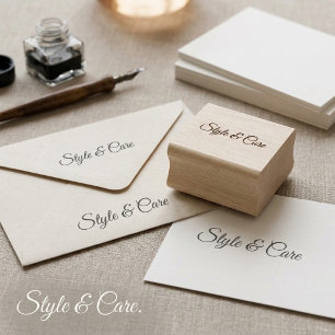 Personalisierter stilvoller Holzschrift-Name-Stemp Gummistempel