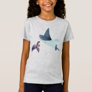 Personalisierter Stingray und Schildkröte unter Wa T-Shirt