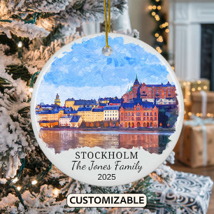 Personalisierter Stockholm-Schmuck, Schweden Keramik Ornament