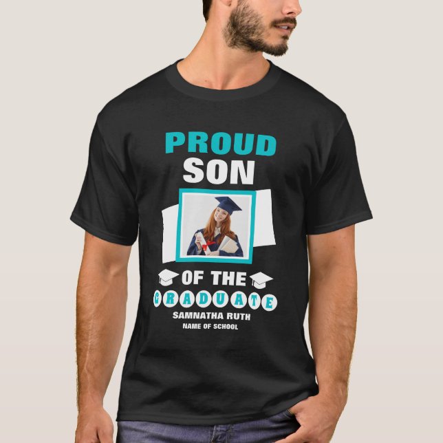 Personalisierter Stolz des Graduate Fotos T-Shirt (Vorderseite)