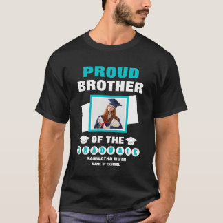 Personalisierter stolzer Bruder des Graduate Fotos T-Shirt