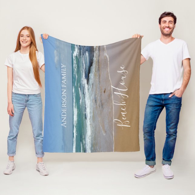 Personalisierter Strand Fleecedecke (Beispiel)