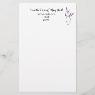 Personalisierter Strandlavender Briefpapier