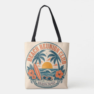 Personalisierter Strandtreffen-Club Retro-Sonnenun Tasche