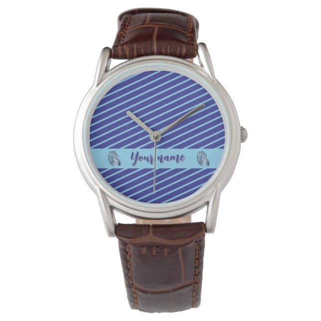 Personalisierter Streifen Armbanduhr (Vorderseite)