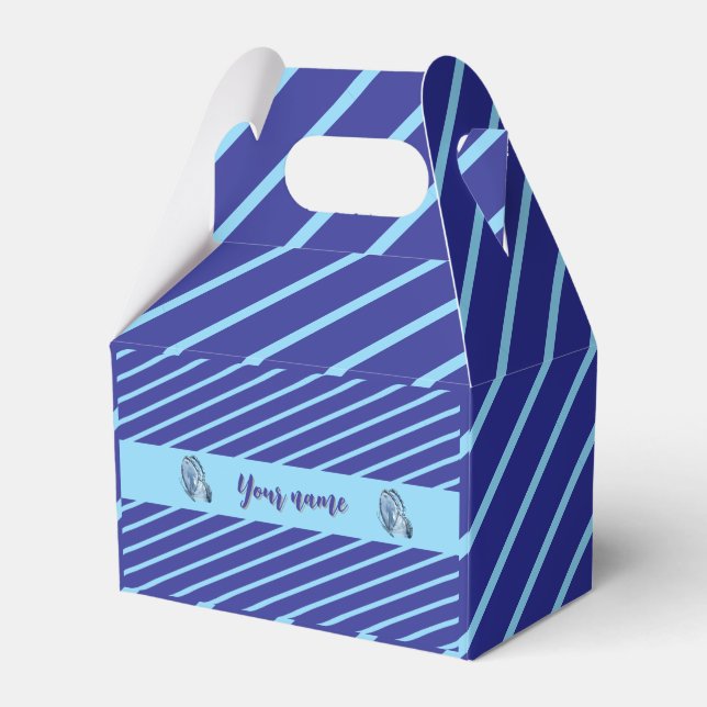 Personalisierter Streifen Geschenkschachtel (Vorderseite)