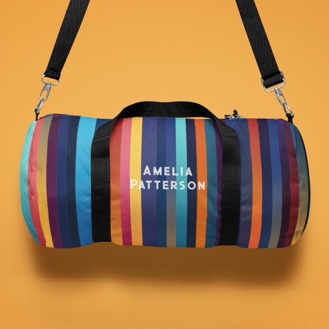 Personalisierter Streifenmuster Duffle Bag (Von Creator hochgeladen)