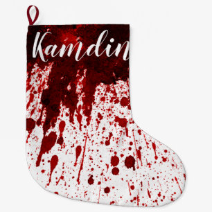 Personalisierter Strumpf Blutzucker Spritzer Vampi Großer Weihnachtsstrumpf