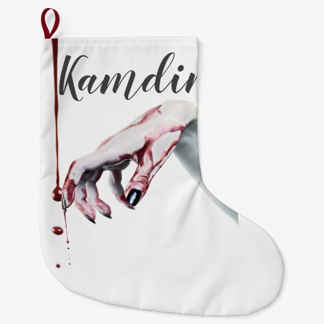 Personalisierter Strumpf Zombie Blut Tropfen Vampi Großer Weihnachtsstrumpf (Vorderseite)