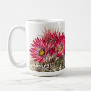 Personalisierter Südwesten Rote Blume Kaktus Kakt Kaffeetasse