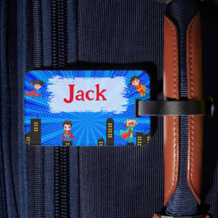 Personalisierter Super Helden Child Name Gepäckmar Gepäckanhänger