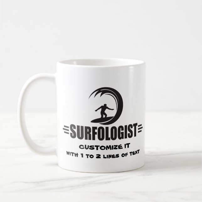 Personalisierter Surfer Kaffeetasse (Links)