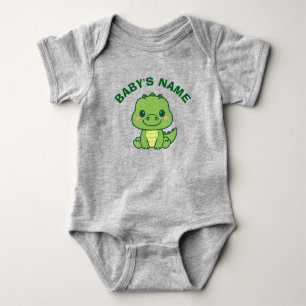 Personalisierter süßer Alligator-Baby-Bodysuit Baby Strampler