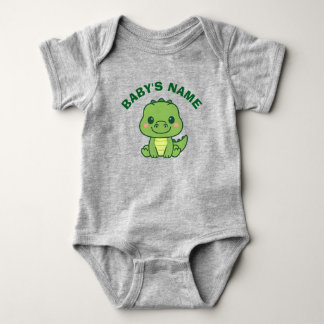 Personalisierter süßer Alligator-Baby-Bodysuit Baby Strampler