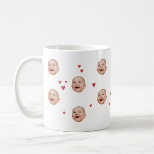 Personalisierter süßer Baby-Gesicht-1-Foto-Becher Kaffeetasse
