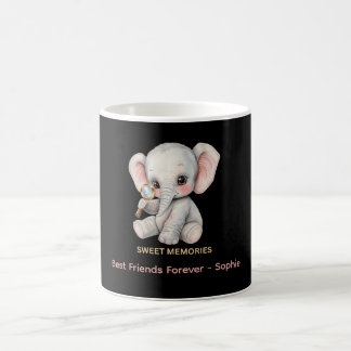 Personalisierter Süßer Erinnerungen Elefant Becher Kaffeetasse