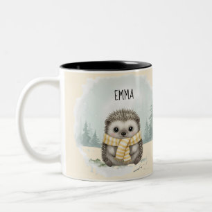 Personalisierter süßer Eulenbecher, Waldtier Zweifarbige Tasse