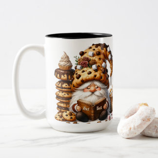 Personalisierter süßer Gnom 15oz Keramikbecher Zweifarbige Tasse
