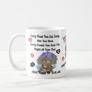 Personalisierter süßer Katzenbecher für Katzenlieb Kaffeetasse