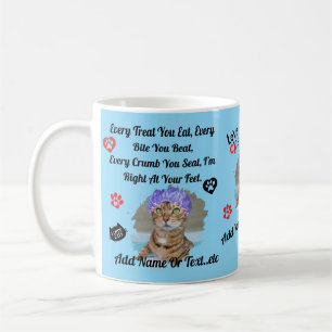 Personalisierter süßer Katzenbecher für Katzenlieb Kaffeetasse