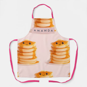 Personalisierter süßer Kawaii Pfannkuchenstapel mi Schürze