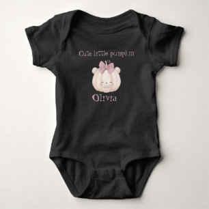 Personalisierter Süßer kleiner Kürbis  Baby Strampler