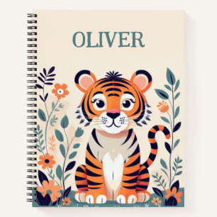 Personalisierter süßer kleiner Tiger Notizbuch