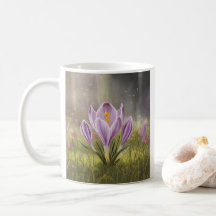 Personalisierter süßer Krokus-Frühlingsillustratio