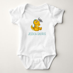 Personalisierter süßer Name Dinosaurier Baby Strampler