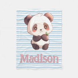 Personalisierter süßer Panda Fleecedecke