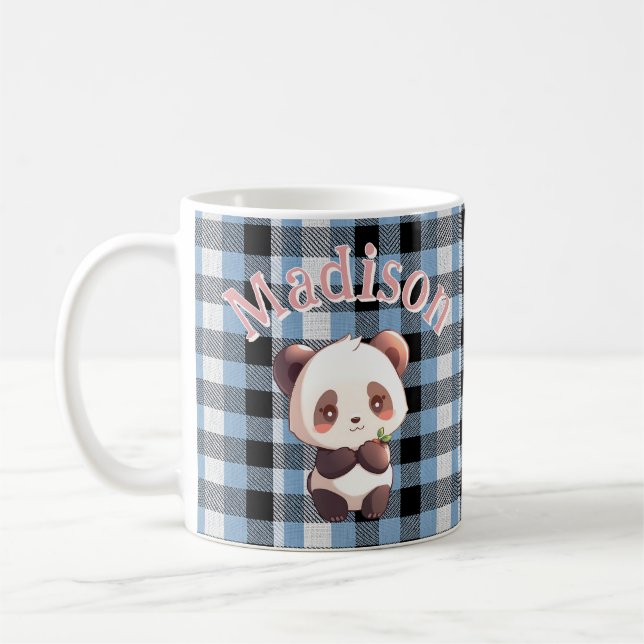 Personalisierter süßer Panda-Kaffeebecher Kaffeetasse (Links)