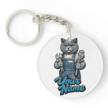 Personalisierter süßer Scottish Fold Katzen-Klempn