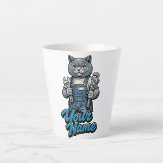 Personalisierter süßer Scottish Fold Katzenklempne Milchtasse