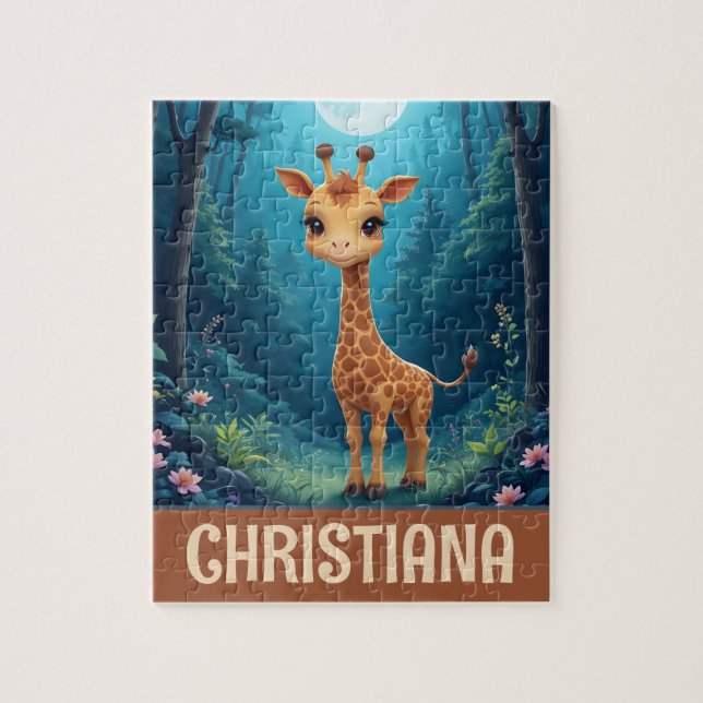 Personalisierter süßer skurriler Giraffe (Vertikal)