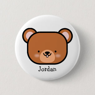 Personalisierter süßer Teddybär  Button