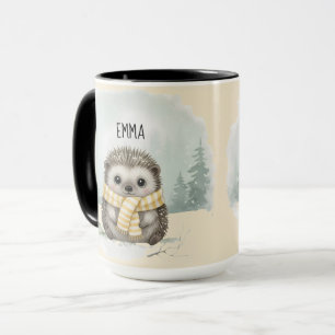 Personalisierter süßer Wasserfarben-Igel-Schal-Tas Tasse