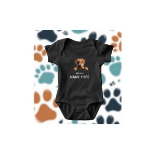 Personalisierter süßer Willkommenswelpe Baby Strampler