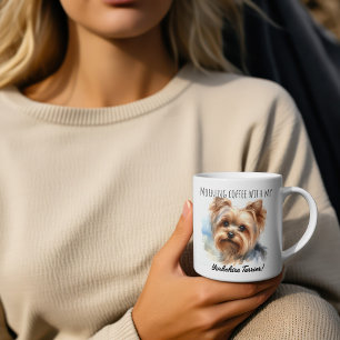 Personalisierter süßer Yorkshire-Terrier-Becher Kaffeetasse