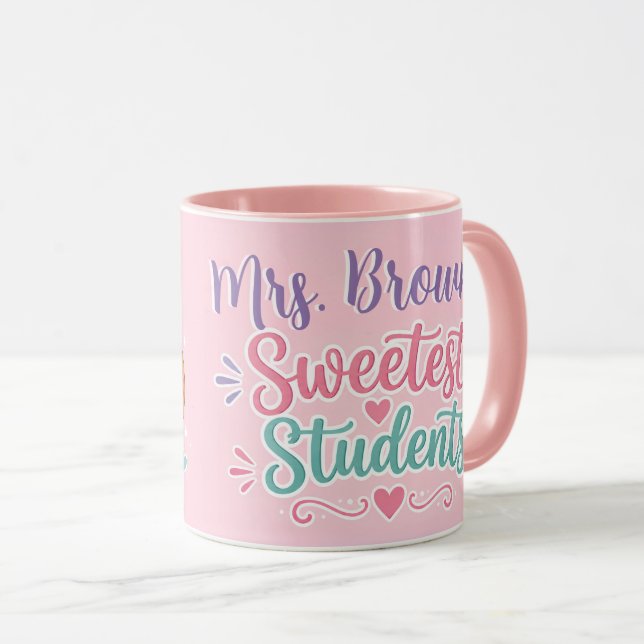 Personalisierter süßester Schüler-Lehrer-Kaffeebec Tasse (VorderseiteRechts)