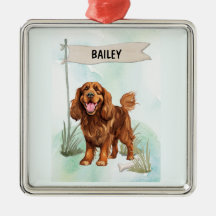 Personalisierter Sussex Spaniel Wasserfarben-Hund