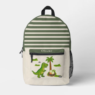 Personalisierter T-Rex Süßer Dinosaurier-Schulranz Bedruckter Rucksack