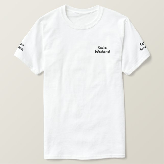 Personalisierter T - Shirt bestickt (Design vorne)