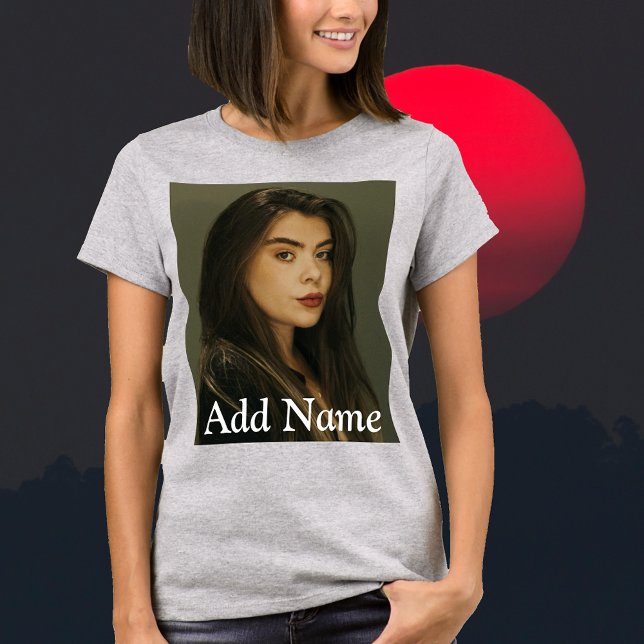 Personalisierter T - Shirt für benutzerdefinierten (Custom Photo Name Text Personalized T-Shirt
)
