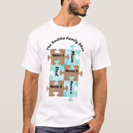 Personalisierter T - Shirt für Familien - sechs Pu