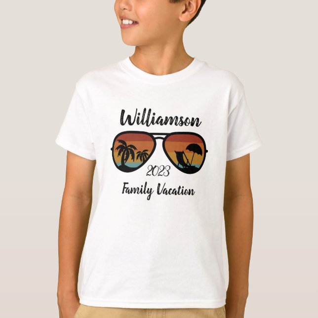Personalisierter T - Shirt für Familienurlaub (Vorderseite)